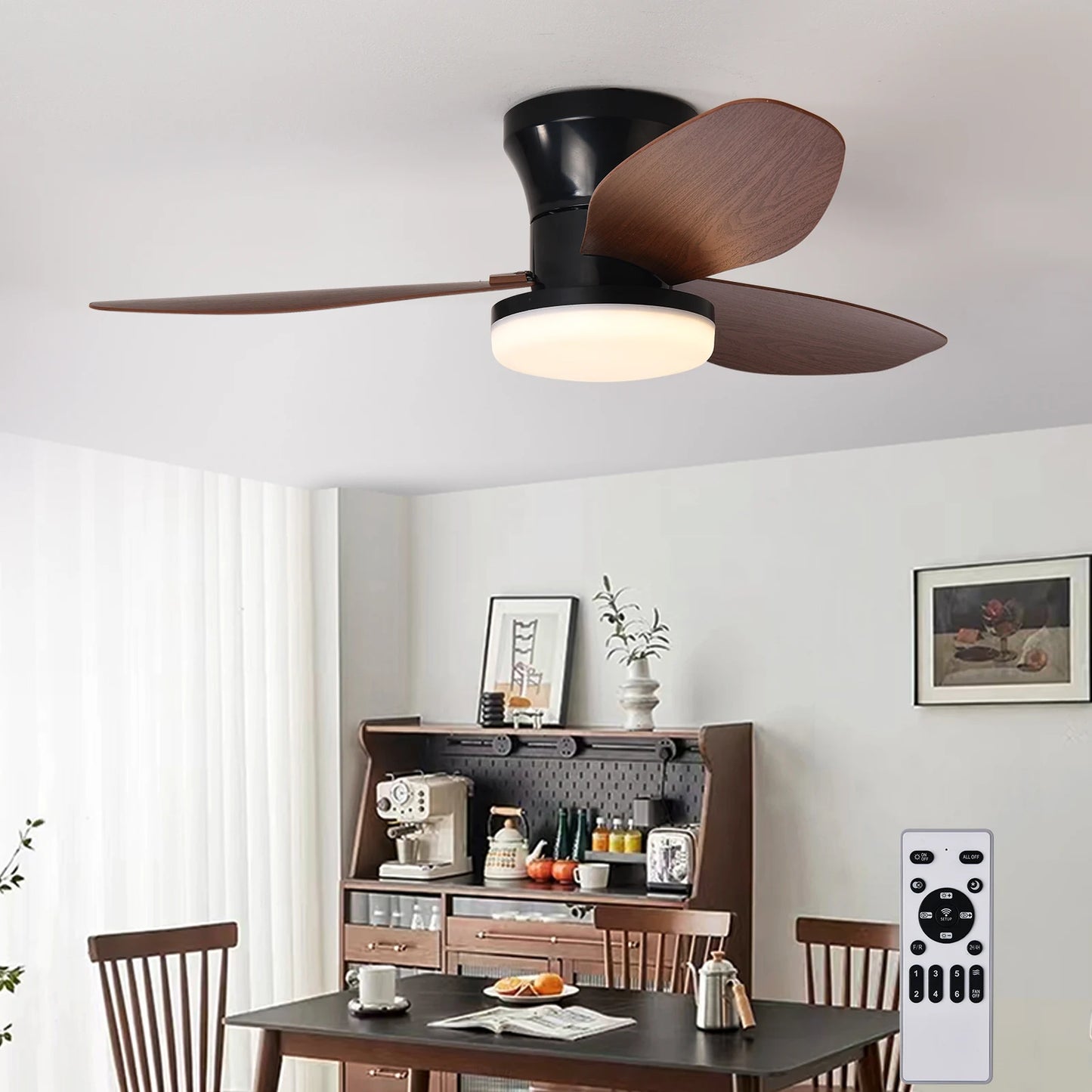 Ceiling fan with light casa inteligente socket fan light ventilatore da soffitto con luce de techo con luz silenciosos led cold