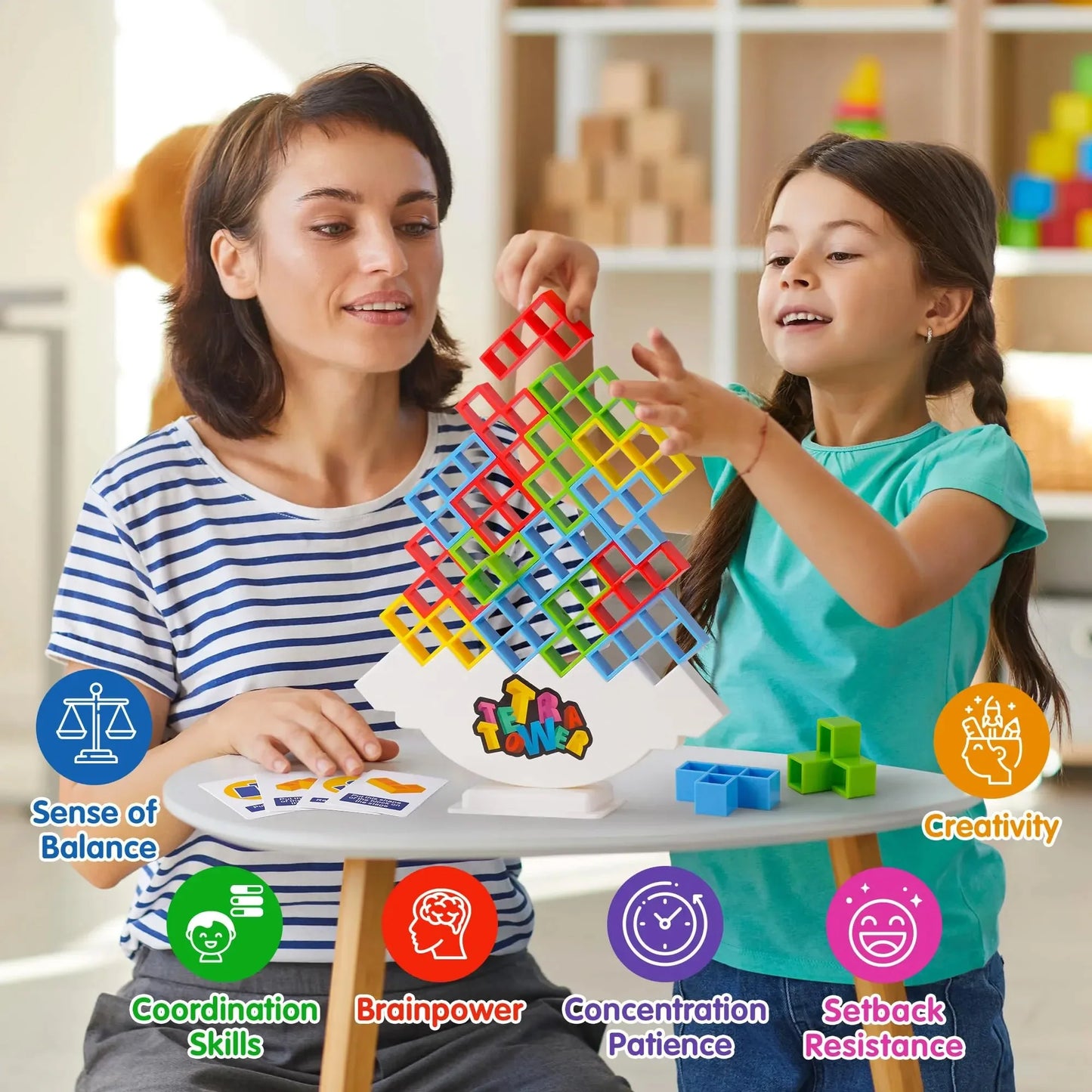 Tetra Tower Sensory Toy – Improve Focus, Coordination & Calm