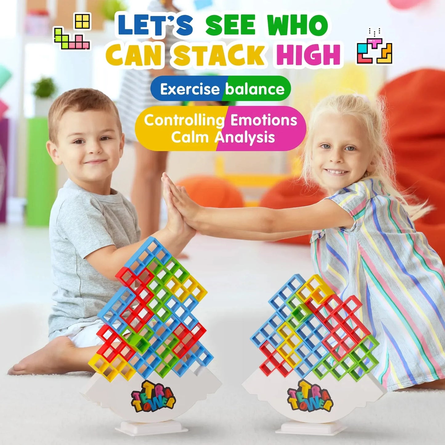 Tetra Tower Sensory Toy – Improve Focus, Coordination & Calm