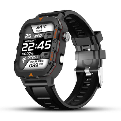 LAXASFIT Men's Sports Smart Watch Bluetooth Talk Heart Rate Monitor With LED Flashlight Multi-function Sports Outdoor Smartwatch