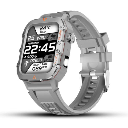 LAXASFIT Men's Sports Smart Watch Bluetooth Talk Heart Rate Monitor With LED Flashlight Multi-function Sports Outdoor Smartwatch